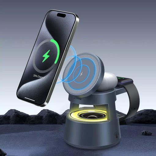 FLØ Five (FL-OJD132) 5 az 1-ben vezeték nélküli töltő BT hangszóróval - metálszürke