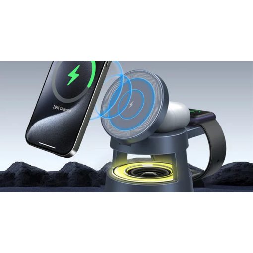 FLØ Five (FL-OJD132) 5 az 1-ben vezeték nélküli töltő BT hangszóróval - metálszürke